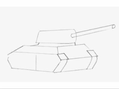 Рисуем башню и корпус танка